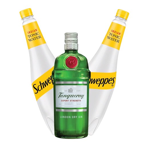 Tanqueray Dry Gin 70cl with Tonic Mixer